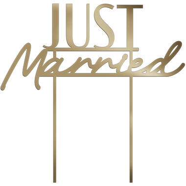 Cake Topper - JUST Married - Wedding