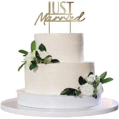 Cake Topper - JUST Married - Wedding