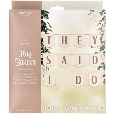Flag Banner - They Said I do - Wedding - 4 meter