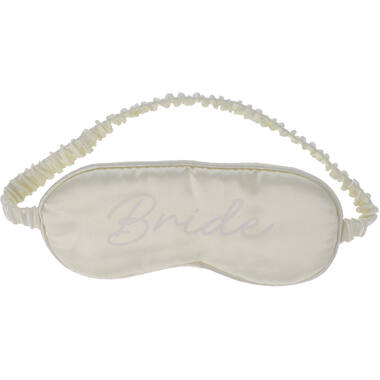 Sleep Mask & Scrunchie - Bride - Wedding - White