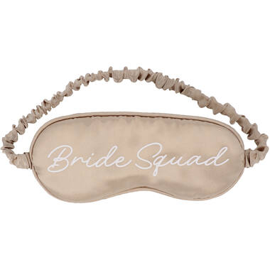 Sleep Mask & Scrunchie - Bride Squad - Wedding - Cream