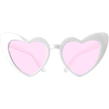 Glasses - Heart - She Said Yaasss - White