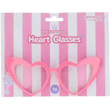 Glasses - Heart - She Said Yaasss - Pink