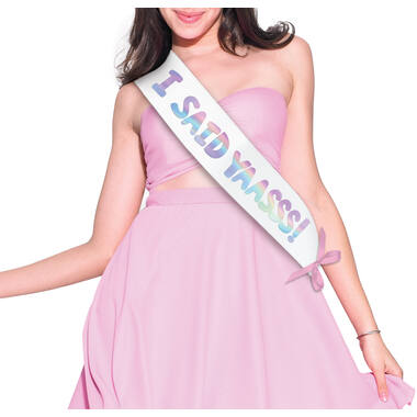 Sash - I said yes - She Said Yaasss - White - 1.5 meter