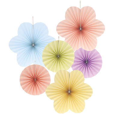 Deco Fan Set - Dreamy Pastels - 6 pieces