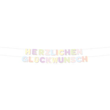 Letter Banner - HERZLICHEN GLÜCKWUNSCH - Dreamy Pastels - 3 metres