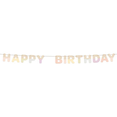 Letter Banner - HAPPY BIRTHDAY - Dreamy Pastels - Wood - 4 metres
