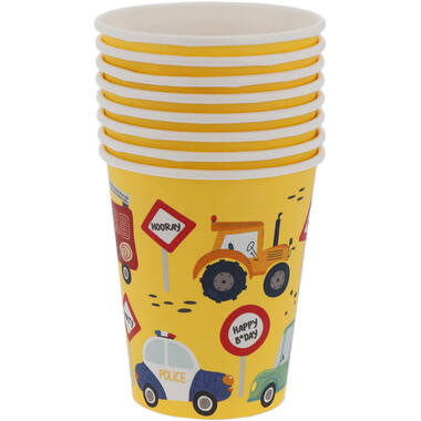 Cups - Wacky Wheels - 250 ml - 8 pieces