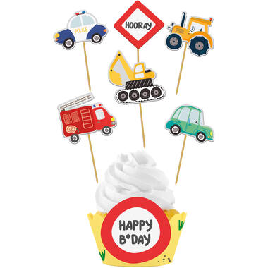 Cupcake Deco Set - Wacky Wheels - 6 sets