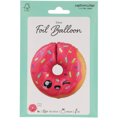 Foil Balloon - Shape - Donut - 60x59 cm
