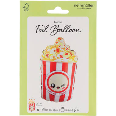 Foil Balloon - Shape - Popcorn - 37x60 cm