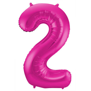 Number balloon magenta