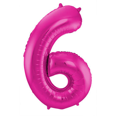 Number balloon magenta