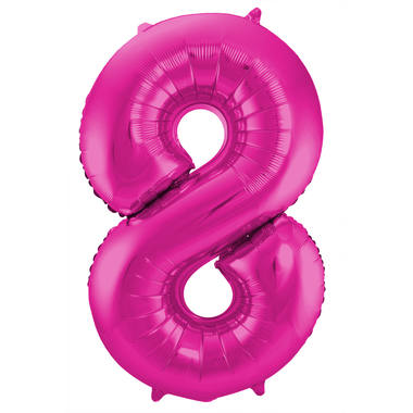 Number balloon magenta
