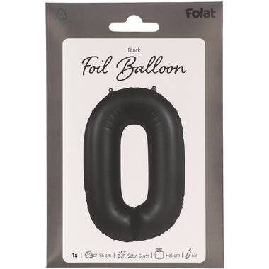 Number balloon black
