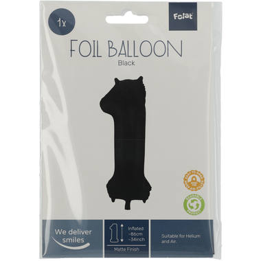 Number balloon black