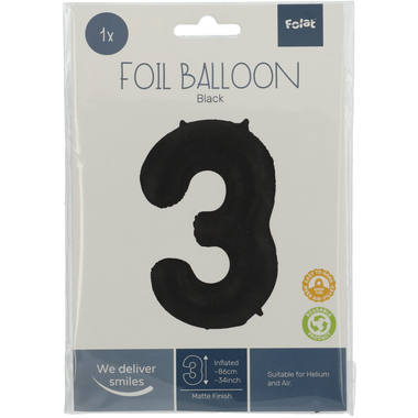 Number balloon black