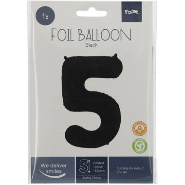 Number balloon black