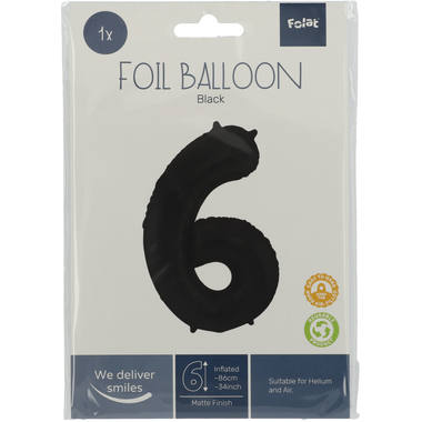 Number balloon black