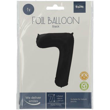 Number balloon black