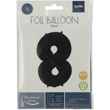 Number balloon black