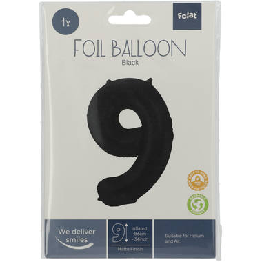 Number balloon black