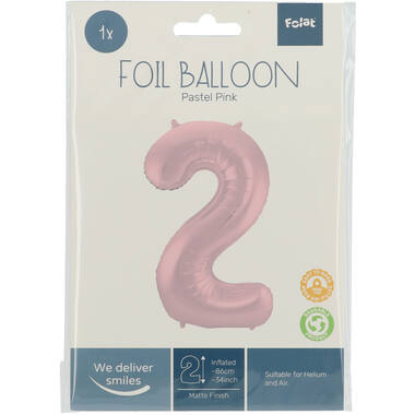Number balloon pastel pink