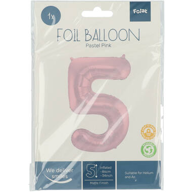 Number balloon pastel pink