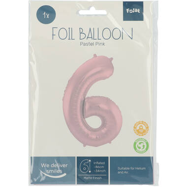 Number balloon pastel pink