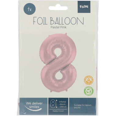 Number balloon pastel pink