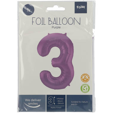 Number balloon purple