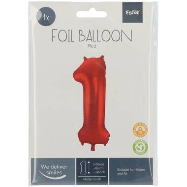 Number balloon red