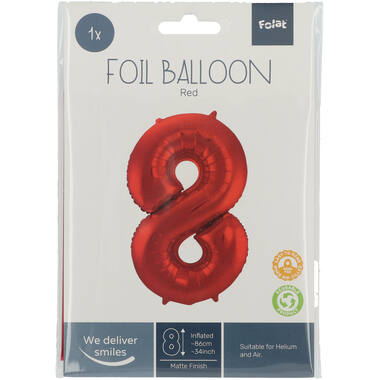 Number balloon red
