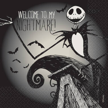 16 Lunch Napkins Nightmare Before Christmas 33 x 33 cm