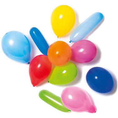 10 Latex Balloons Shapes & Colours Assorted