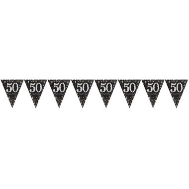 Pennant Banner 50 Sparkling Celebrations Gold Foil 396.2 x 21.5 cm