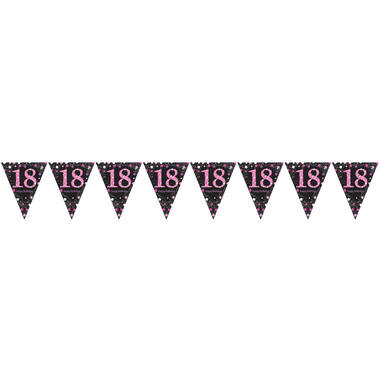 Pennant Banner 18 Sparkling Celebrations Pink Foil 396.2 x 21.5 cm