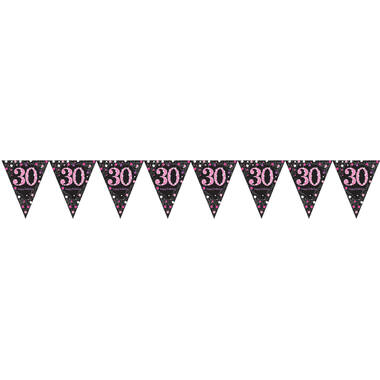 Pennant Banner 30 Sparkling Celebrations Pink Foil 396.2 x 21.5 cm