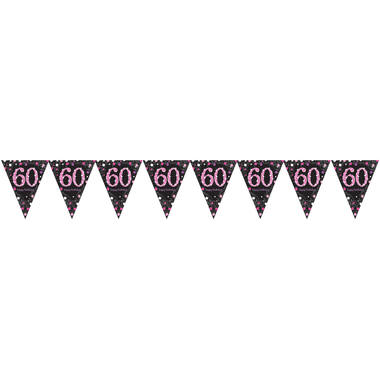 Pennant Banner 60 Sparkling Celebrations Pink Foil 396.2 x 21.5 cm
