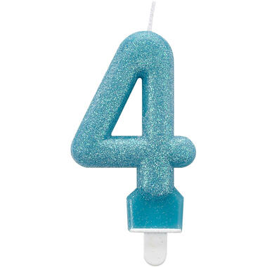 Number Candle 4 Glitter Height 7.6 cm