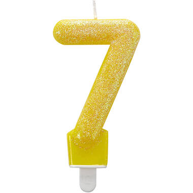 Number Candle 7 Glitter Height 7.6 cm