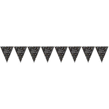 Pennant Banner Sparkling Celebrations Gold Happy Birthday Foil 396.2 x 21.5 cm