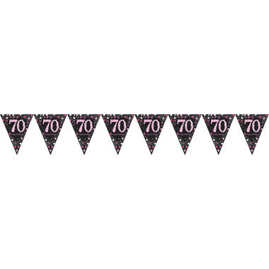 Pennant Banner 70 Sparkling Celebration Pink Foil 396.2 x 21.5 cm