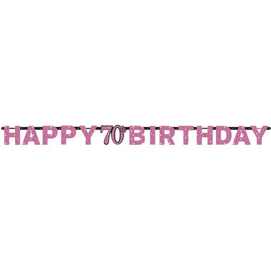 Letter Banner 70 Sparkling Celebration - Pink Folie 213 x 16.2 cm
