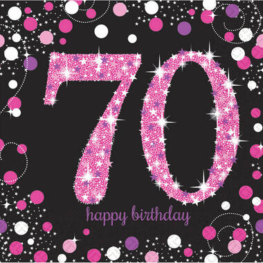 16 Napkin Pink Celebration 70 33 x 33 cm
