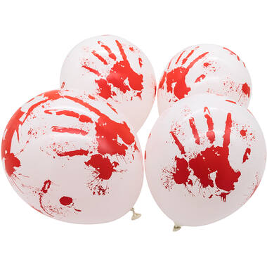 4 Latex Balloons LED Halloween Bloody 27.5 cm / 11"