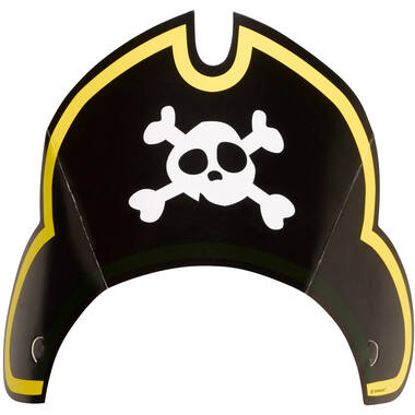 8 Party Hats Pirate Paper 27.6 x 12.1 cm