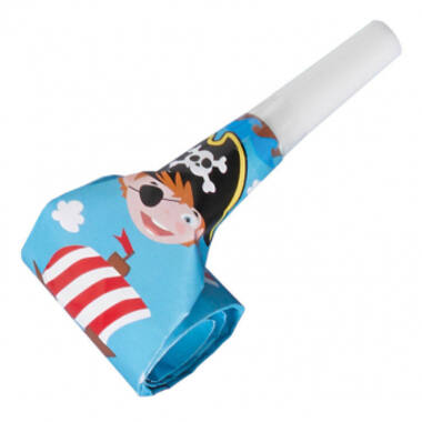 8 Blowouts Pirate Plastic / Paper 30 cm