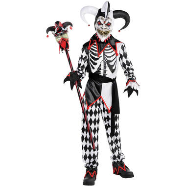 Teen Costume Sinister Jester Boy Age 12-14 Years