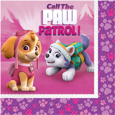 20 Napkins Pink Paw Patrol 33 x 33 cm